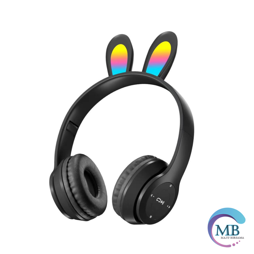 P47R CAT EARS HEADSET headphone Hf bando telinga kucing LED BANDO BLUETOOTH wireles RGB GAME HEADSET G-P47R LED WIRELESS super BASS MB8072