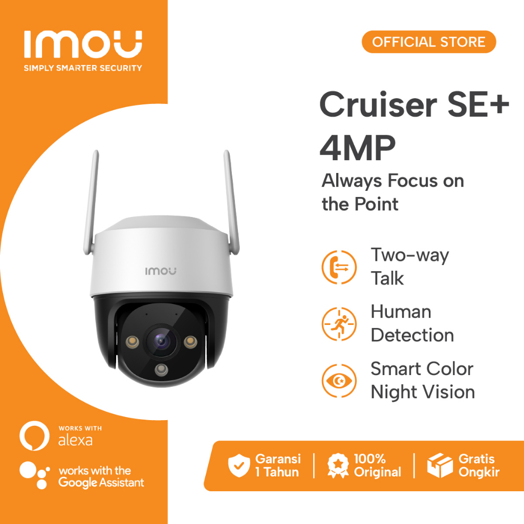Imou Smart IP Camera Cruiser SE+ 4MP Smart Auto Tracking 360° Coverage Two-way Talk and More