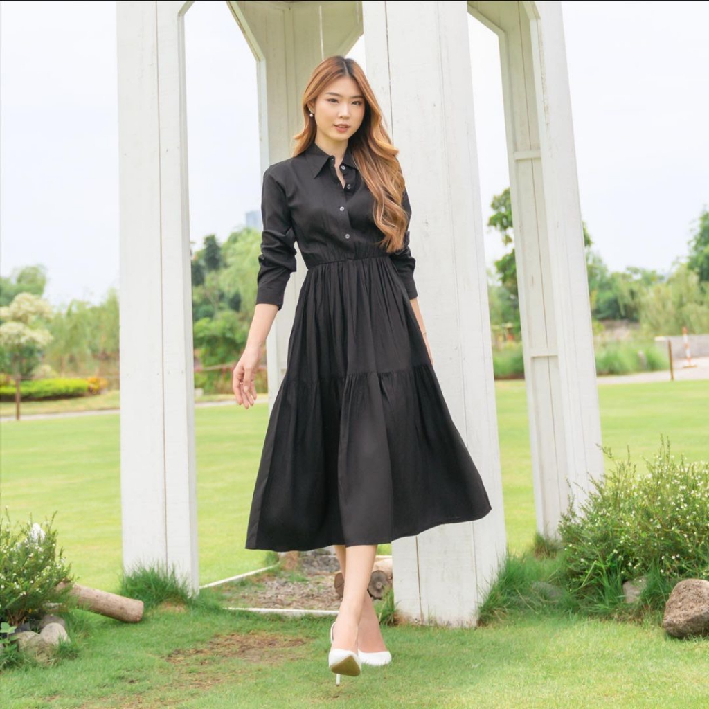 AIME DRESS KOREA - LONGDRESS BUSUI FRIENDLY - DRESS PESTA WANITA MEWAH - WEDDING DRESS - CASUAL DRESS - HAMPERS / KADO ULTAH CEWEK