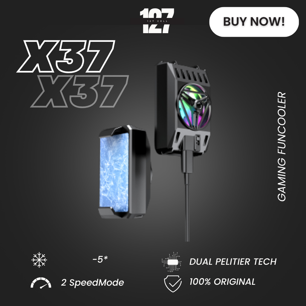 X37 Kipas Gaming Funcooler Mobile Cooling Radiator Fancooler Kipas Pendingin HP 2 Speed For MLBB PUBG MOBIlE