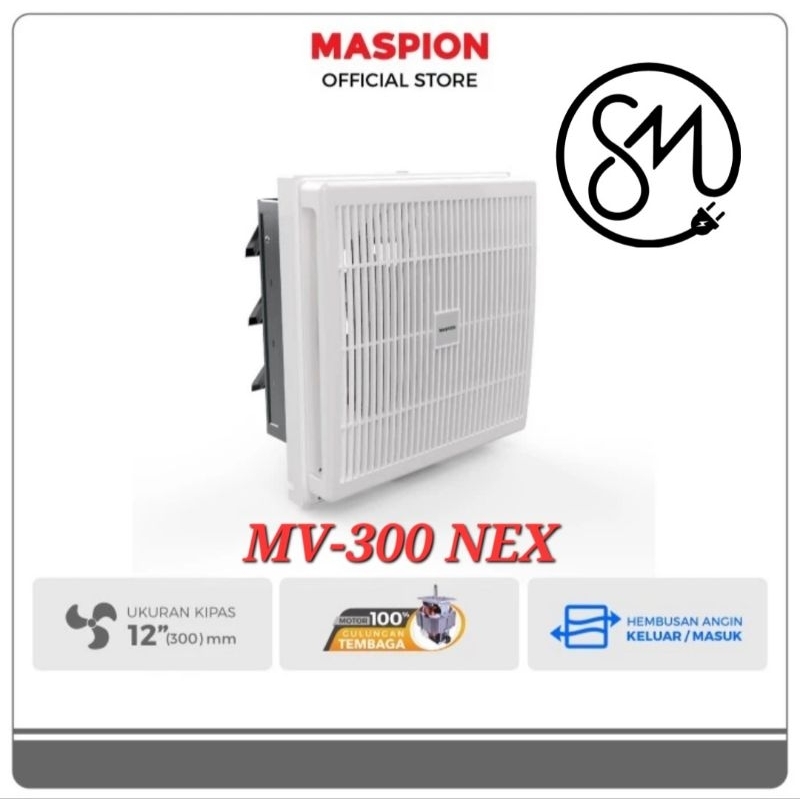 Exhaust Fan Maspion MV-300 NEX 30 cm dinding tembok 12 inch hexos