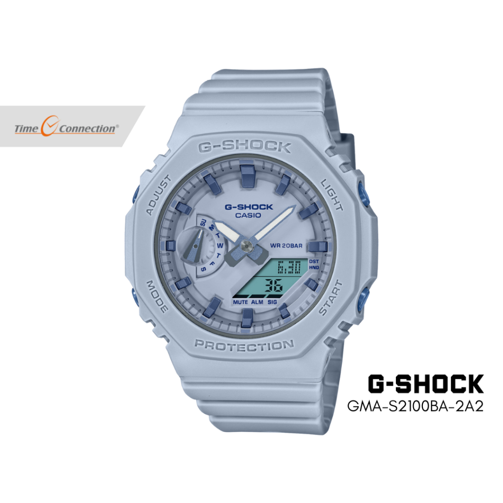 Casio G-SHOCK GMA-S2100BA-2A2 Biru Muda Original / Jam Tangan Wanita Analog Digital