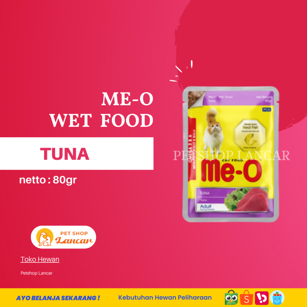 Meo Pouch Tuna Makanan Kucing Basah 80gr