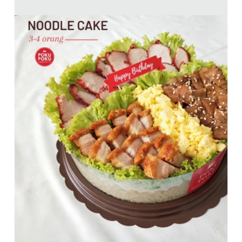 

NOODLE CAKE PORK 3-4 orang by POKU POKU - Birthday Imlek New Year Anniversary Food Hampers