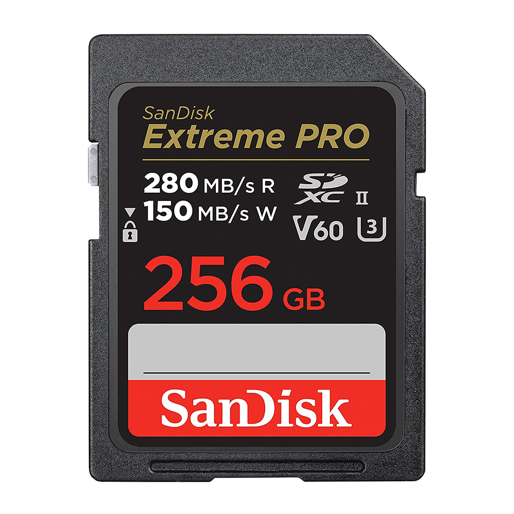 SanDisk SD Card Extreme Pro UHS-II U3 6K 280 MB/s 256GB - SDSDXEP-GN4IN - Black