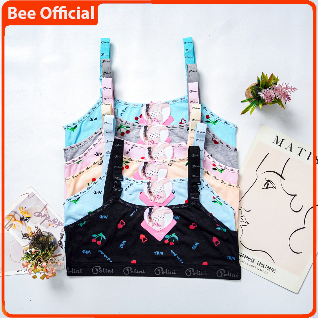 BEE - Miniset Anak Remaja Tanpa Busa / Mini Set Polini Pakaian Dalam Anak Perempuan 2238-5