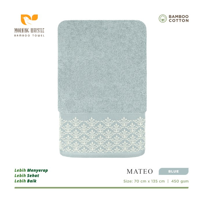 Terry Palmer Morning Whistle Bamboo Mateo Handuk Mandi Dewasa Premium 70x135 cm Bambu