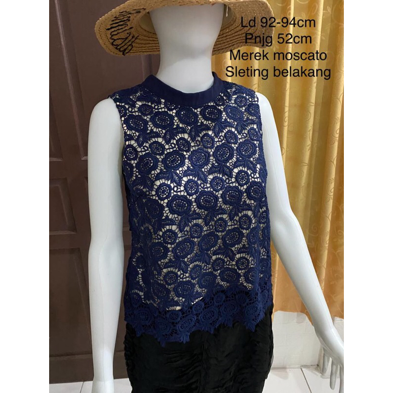 blouse baju atasan wanita moscato preloved