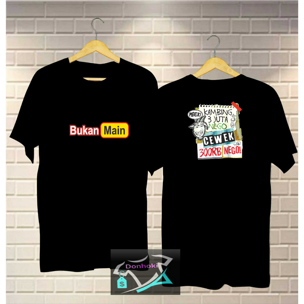 KAOS B.MAIN KAMBING 3 JUTA NEGO kaos pria baju pria baju cowok pakaian cowok wanita kaos distro