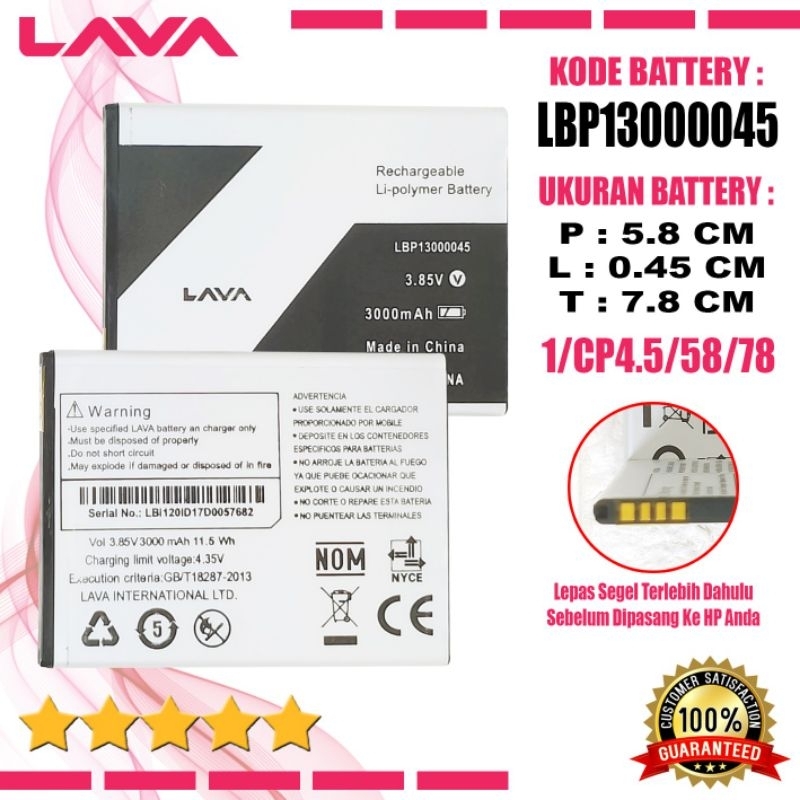 Baterai Battery Original LAVA Iris 88 / Z61 / Iris 88 Lite Kode Batre LBP13000045