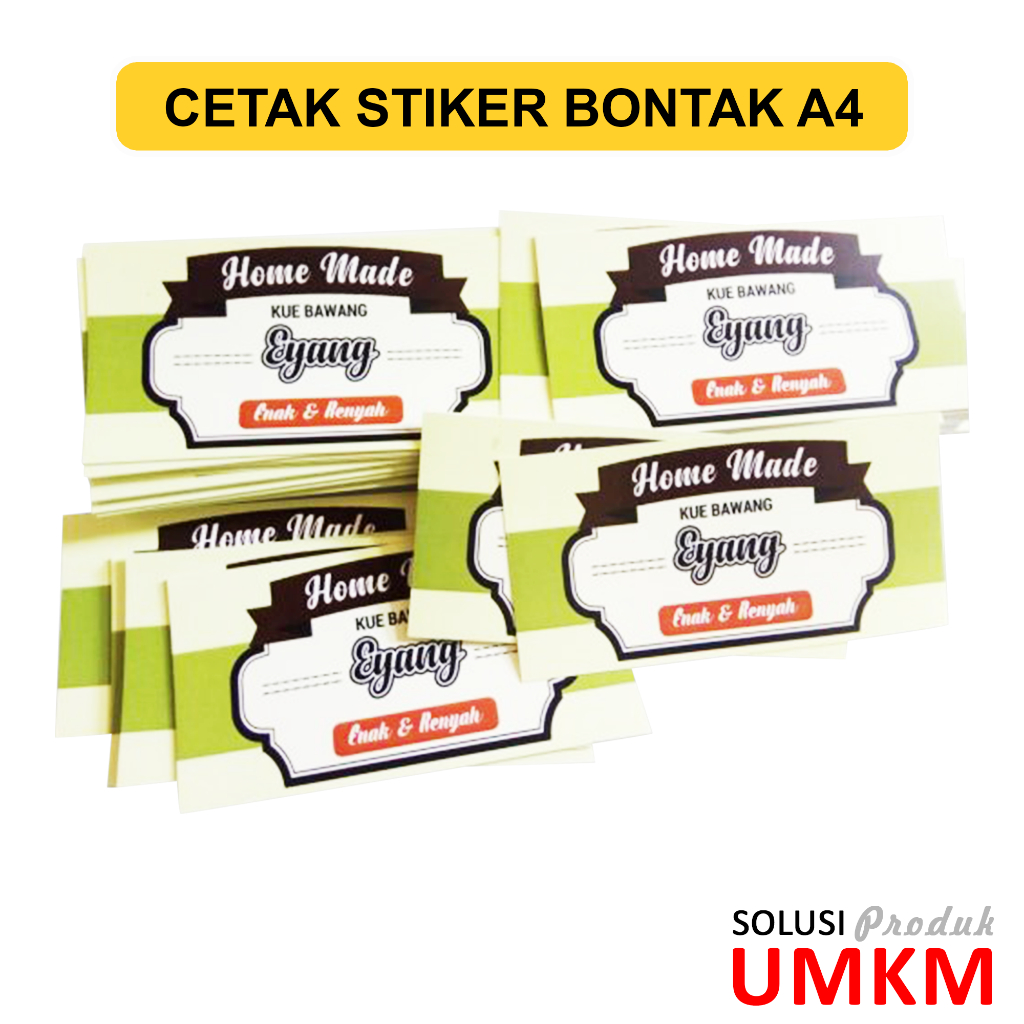 

Cetak Stiker A4 Kemasan Makanan Minuman Online Shop