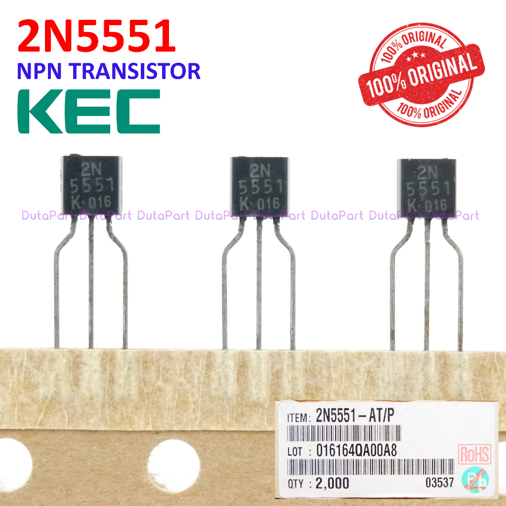 2N5551 ORIGINAL KEC KOREA NPN Transistor 2N 5551 TO-92