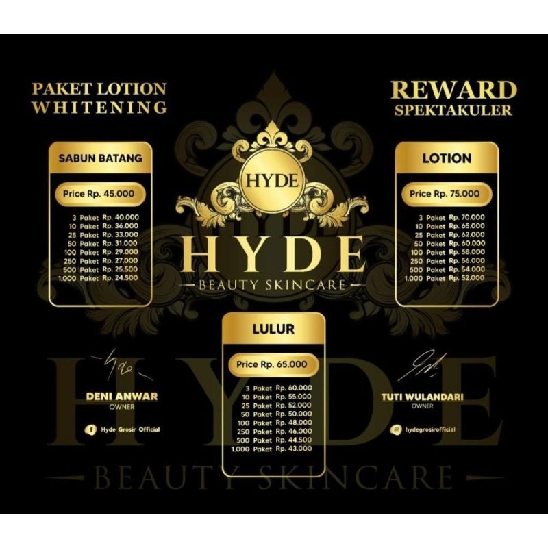 Hyde Body Soap Arbutin Premium (Sabun Mandi Extra Whitening)