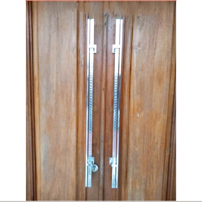 Handle pintu rumah minimalis model twin 100cm+Kunci/gagang pintu stainless