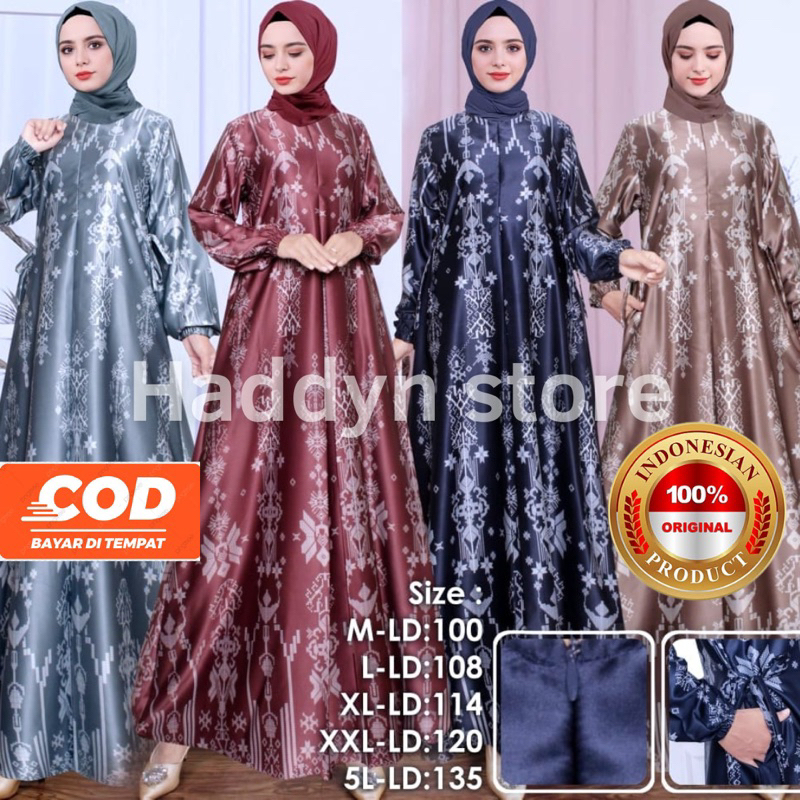 Fatiya Dress |Gamis Maxmara Silk |Gamis Maxmara Premium |Gamis Motif Terbaru