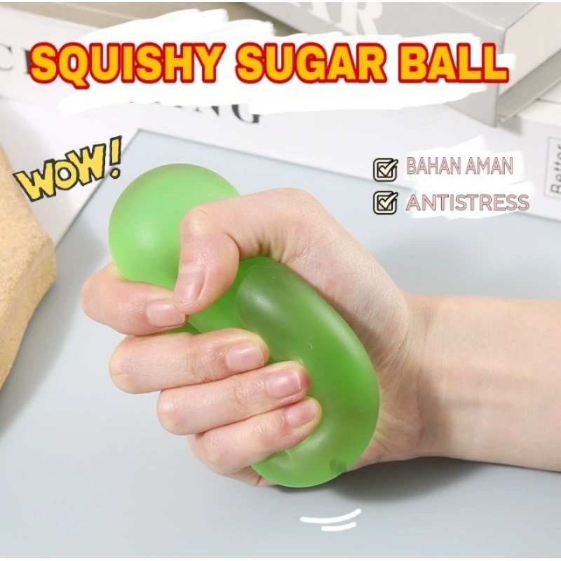 Squishy Sugar Ball Squishy Anti Stress bentuk Bola Squishy Lucu Squishy Kekinian Squishy ngak lengket