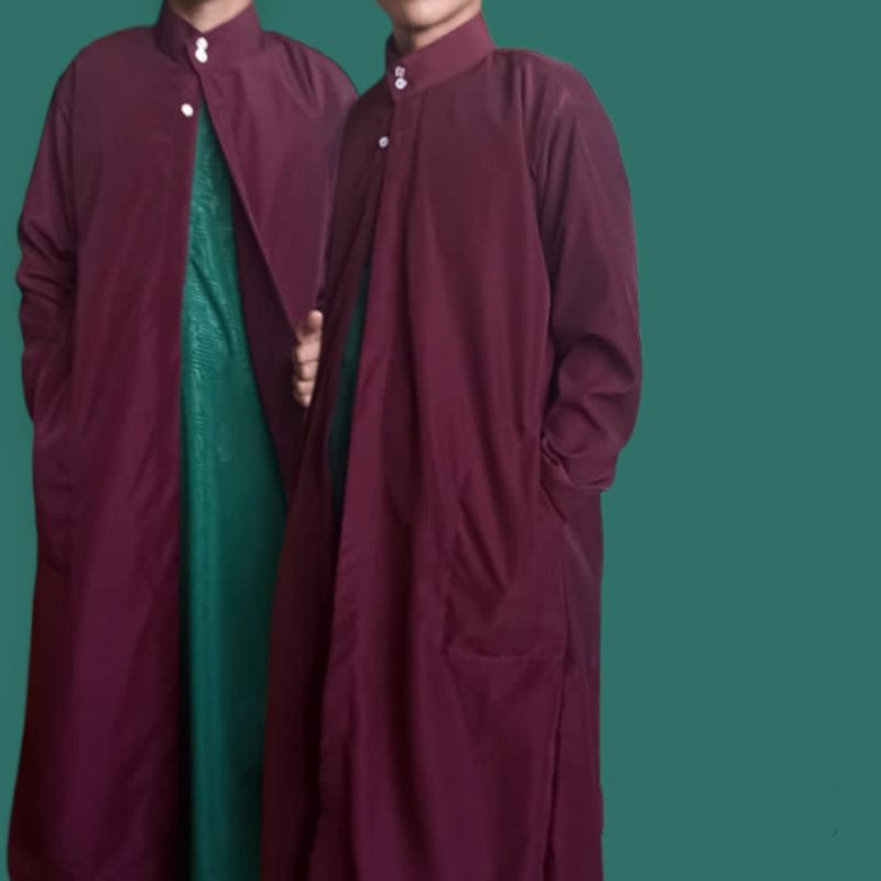 jubah luaran saja pria dewasa pkai kancing