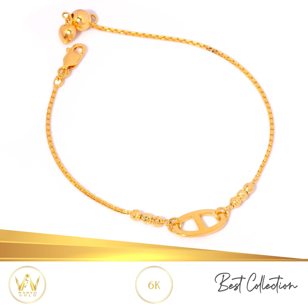 GELANG EMAS MAS 6K PERHIASAN AKSESORIS WANITA EMAS WAHYU REDJO GL 13 JUN 23