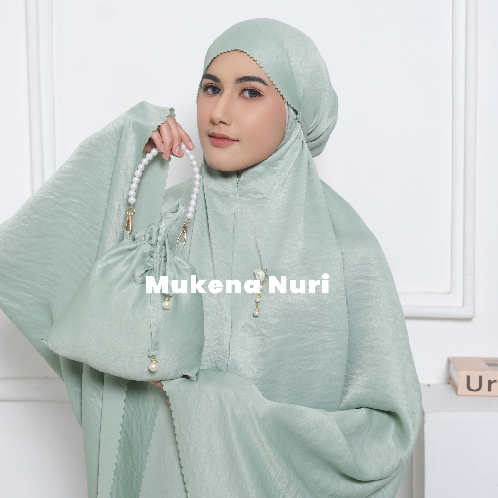 Mukena Dewasa Silk Santorini 2IN1 Daily Lasercut Asha