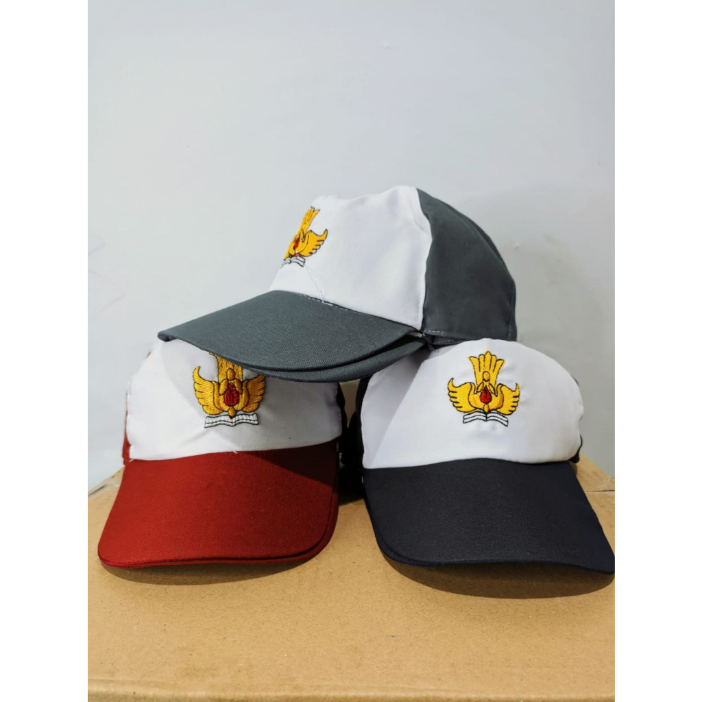

Topi Sekolah / Topi SD Merah Putih / Topi SMP Biru Putih / Topi SMA Abu-abu Putih