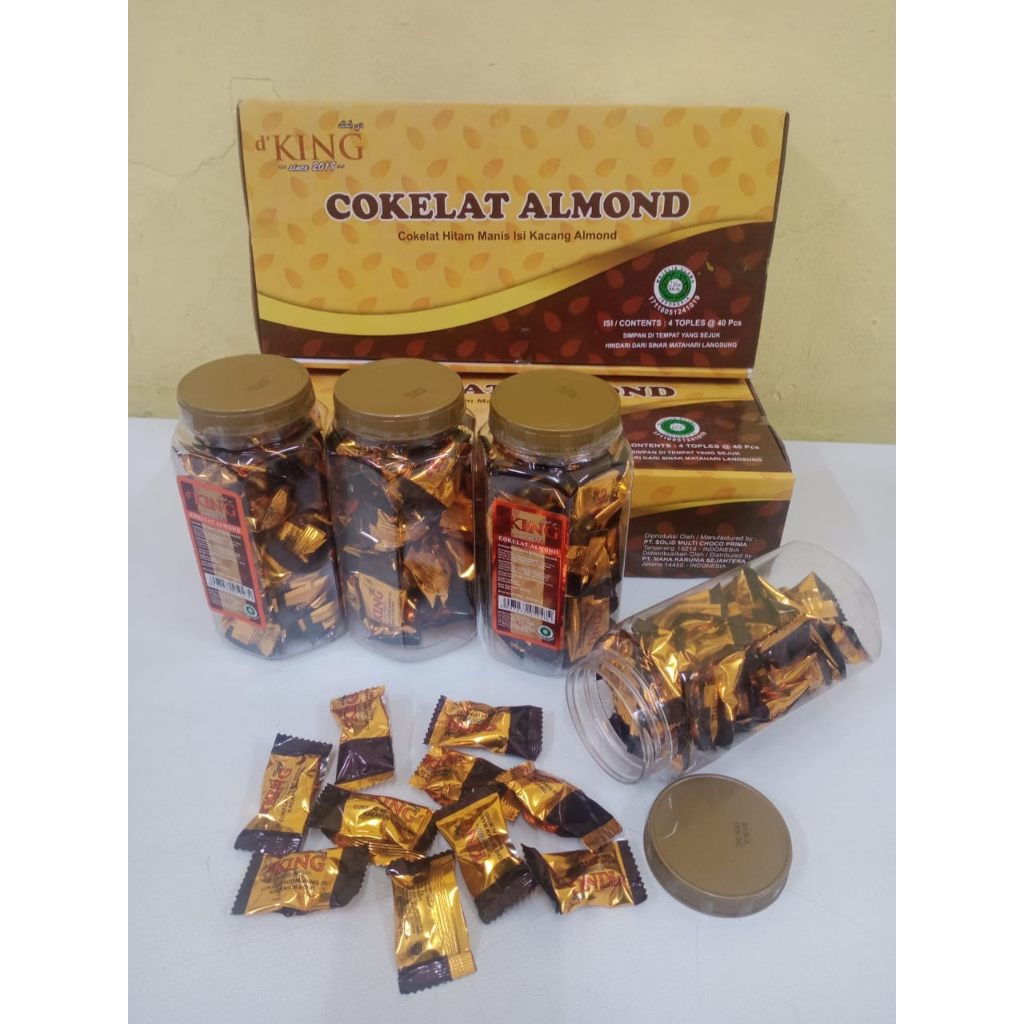 Cokelat Kacang Almond Bonibol D'King
