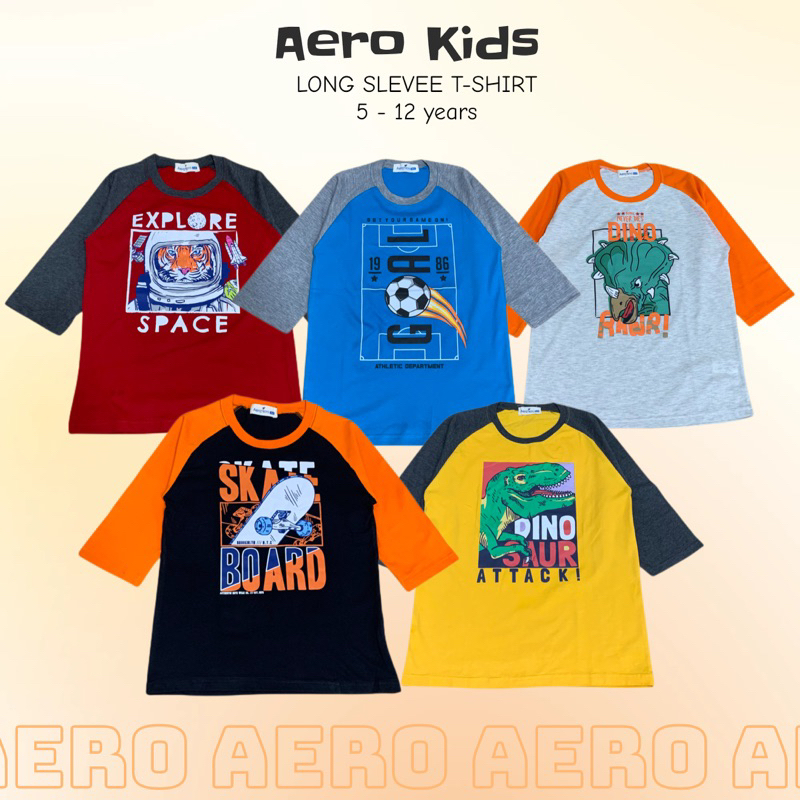 Kaos Raglan Anak Laki Laki 5-12th Reglan Nevada Junior Kaos Raglan Anak Cowok Tanggung