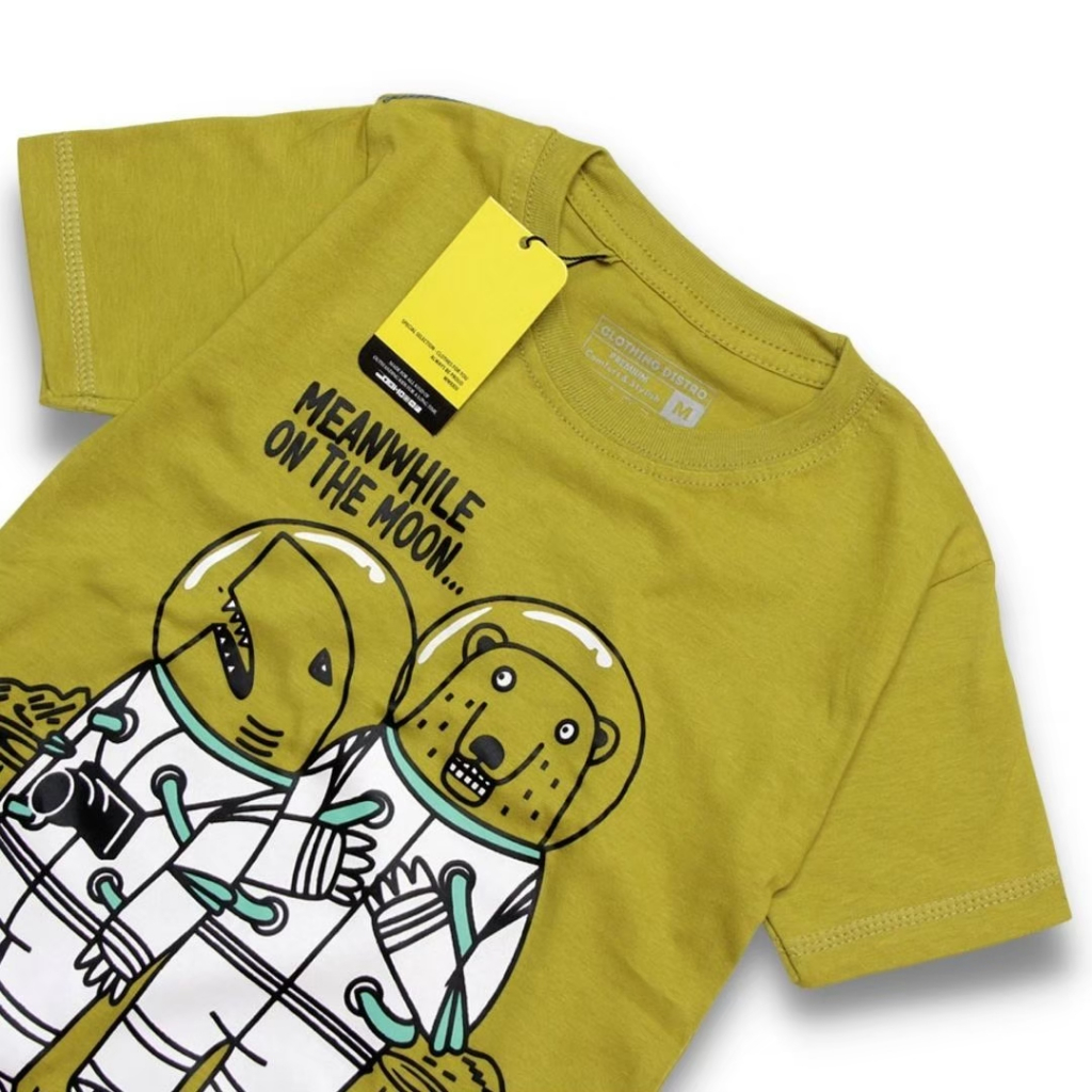 Kaos Anak Laki-laki Cowok Atasan Anak Perempuan 2ASTRONOT HIJAU SAMPUR tsaiby thirteen poin