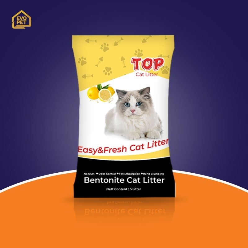 Pasir Kucing Top Cat 10 Liiter | Pasir Wangi Gumpal Kucing