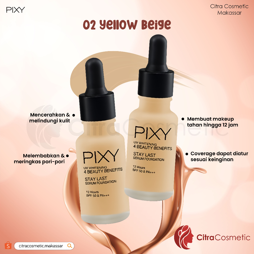 Pixy Stay Lash Serum Foundation Spf 50 PA++ Series