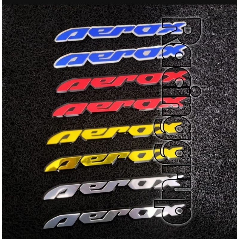 2PCS EMBLEM AEROX LOGO AEROX TIMBUL 3D EMBLEM MOTOR BUKA STIKER ATAU STICKER TIMBUL AKSESORIS YAMAHA AEROX 155 1 SET KANAN &amp; KIRI