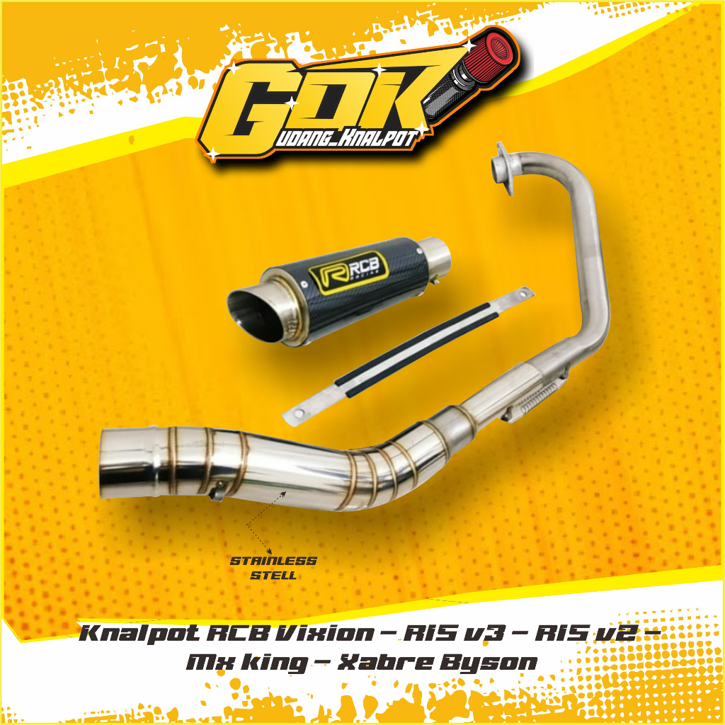 Knalpot RCB Vixion - R15 v3 - R15 v2 - Mx king - Xabre Byson - Gudang Knalpot
