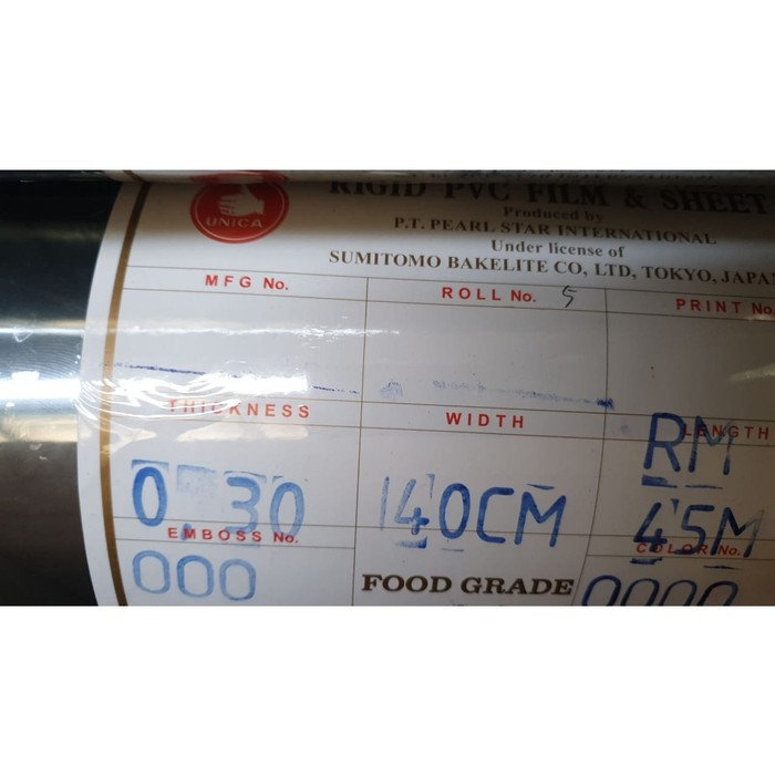 

Plastik Mika Kaku 0,30mm lebar bahan 140cm , harga per 1mtr FOOD GRADE, PVC, Souvenir, Keras