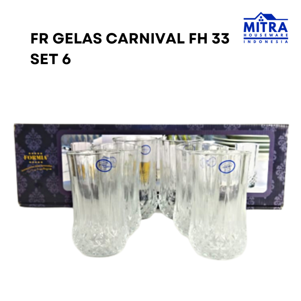 GELAS CARNIVAL/Gelas Formia 33CL carnival TUMBLER FH - gelas kristal -cangkir kristal