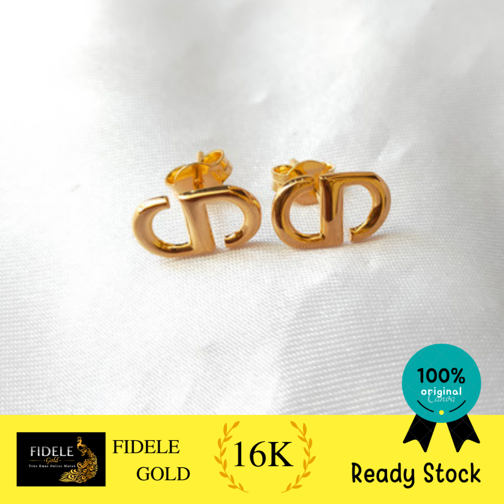 Anting Cd Fashion anting tusuk cd giwang cd emas asli emas 70