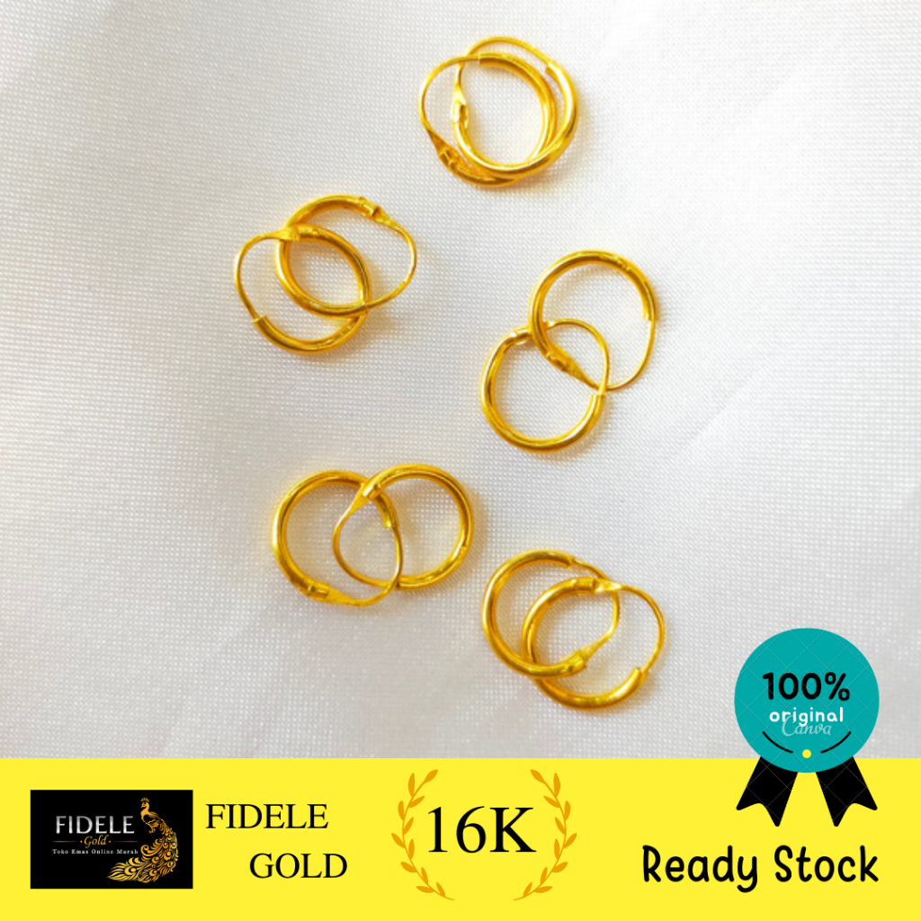 Anting bayi anting polos bayi baru lahir anting emas asli 70