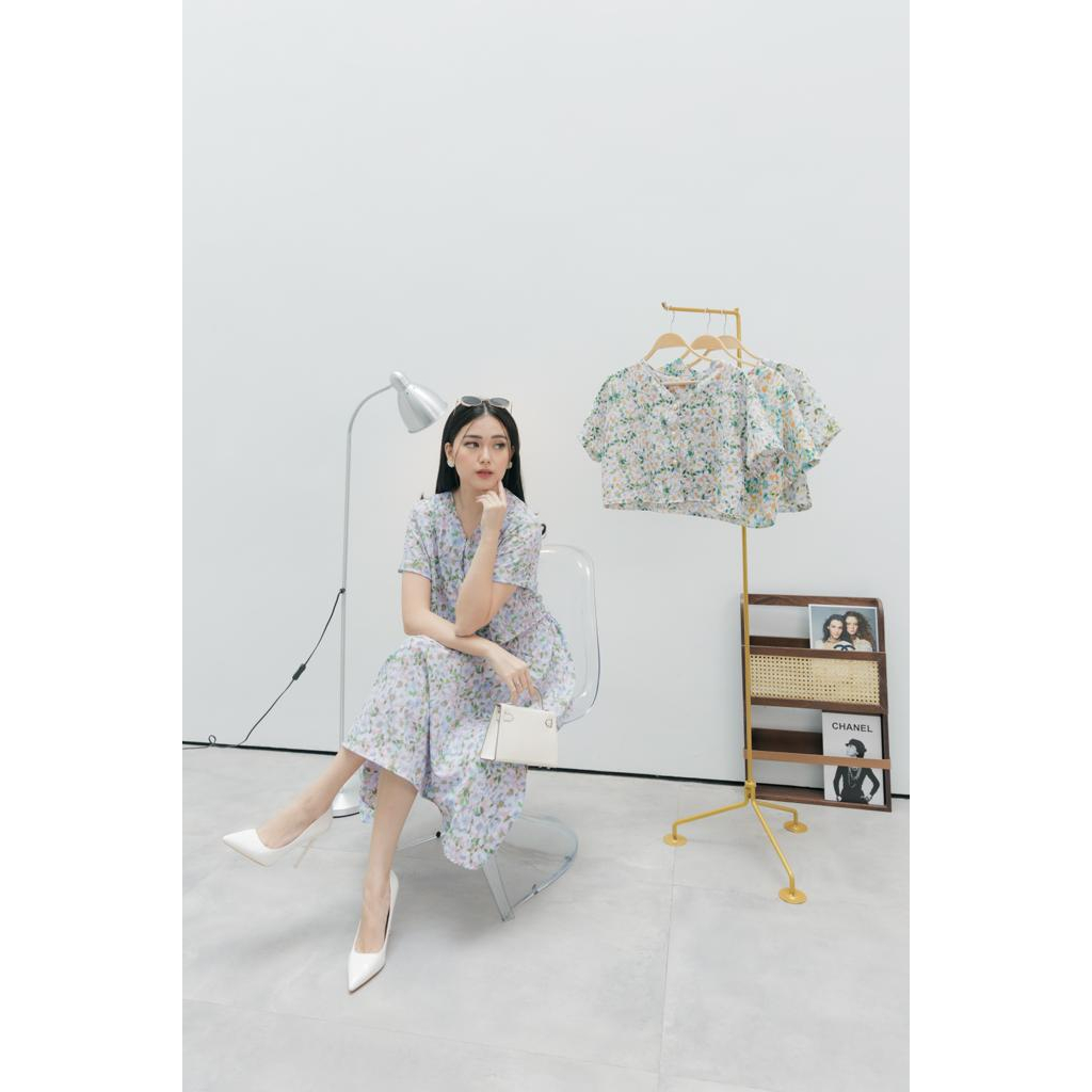 FLOWERIA CRINCKLE SKIRT SKIRT SET / FLOWER SET ROK