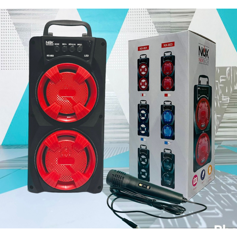 Speaker bluetooth karaoke N-803 portabel speaker free mic