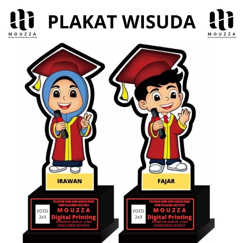 Plakat Wisuda Akrilik/ Plakat Wisuda Fiber/ Plakat Wisuda Custom