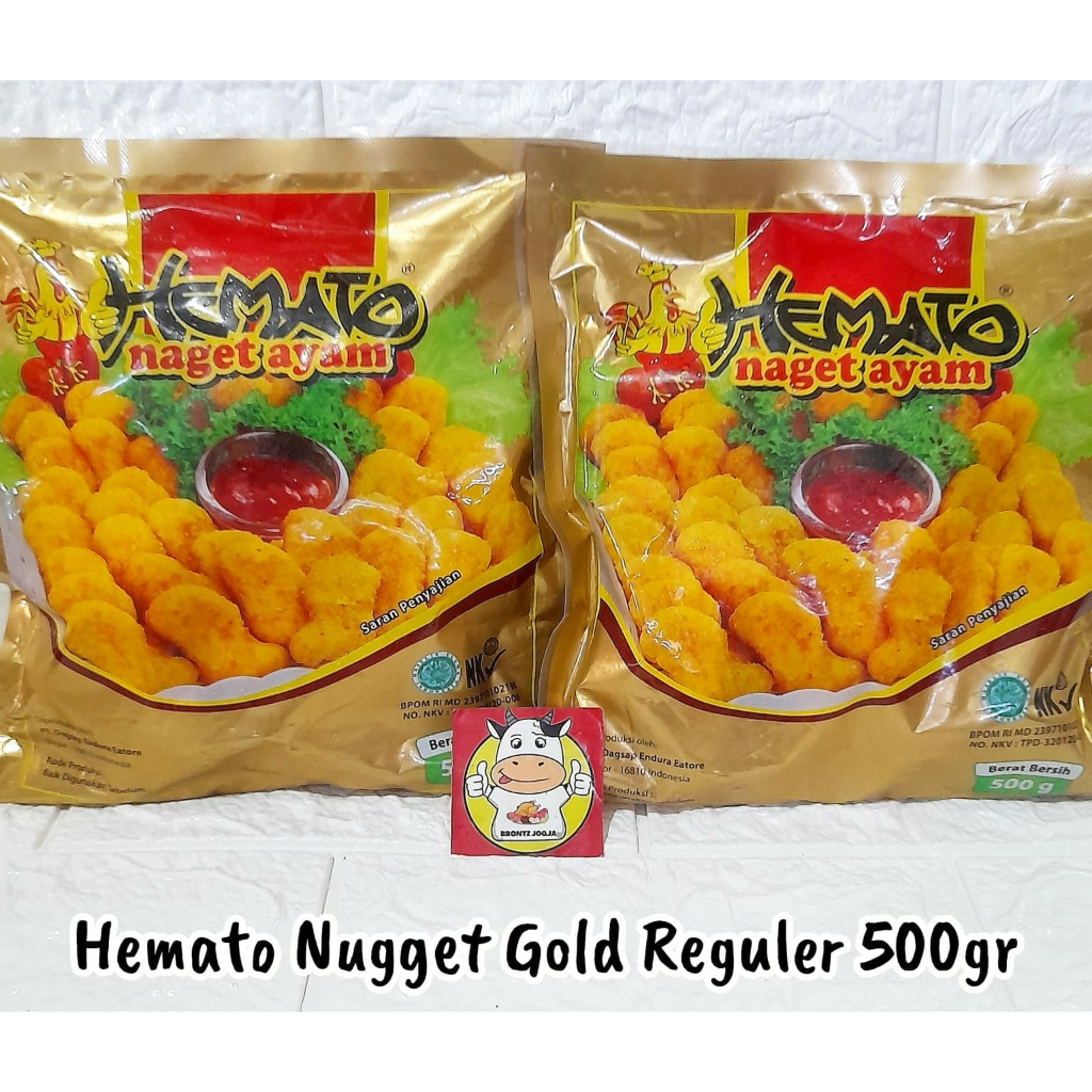 

HEMATO NUGGET AYAM GOLD REGULER 500GR - FROZEN FOOD - BRONTZ JOGJA