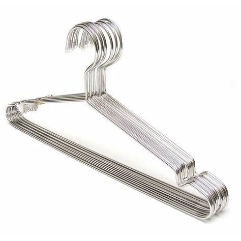 HANGER KAWAT STAINLESS GANTUNGAN BAJU ISI 10 PCS SERBAGUNA