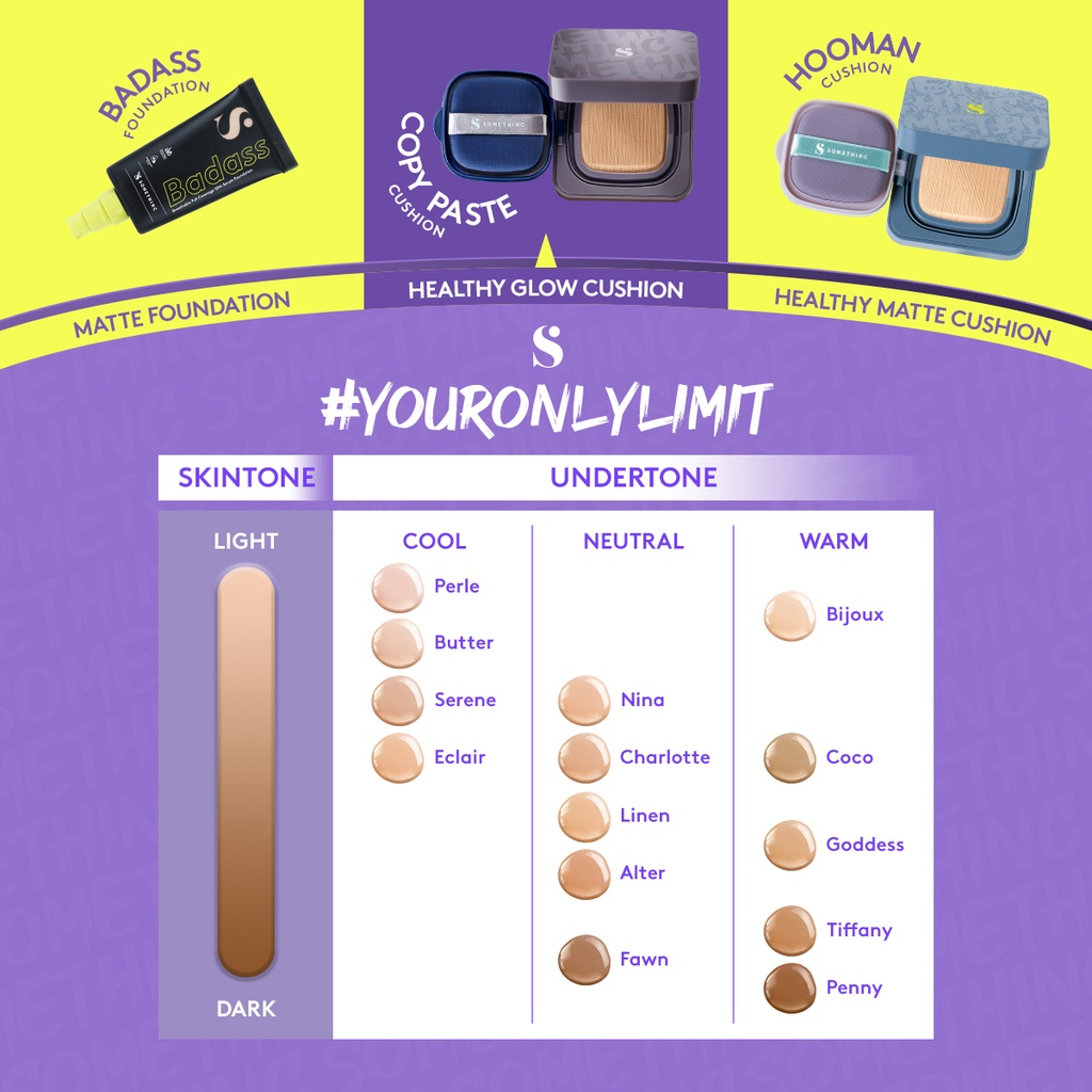 SOMETHINC HOOMAN Breathable UV Cushion Cover SPF 35 PA++++ Refill Matte Finish Tidak Menyumbat Pori-Pori