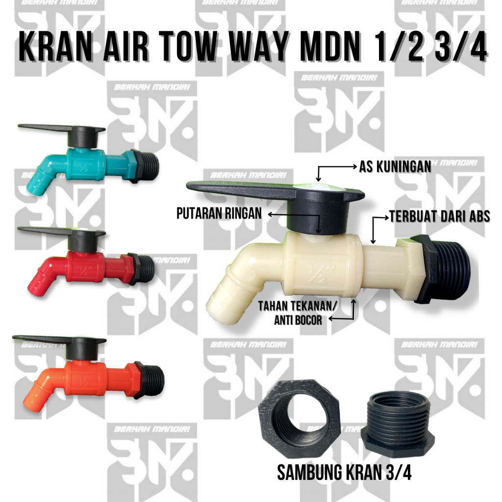 MDN Kran Air Tembok Dan Taman  3/4 1/2 inch High Qulity Keran Model Panjang  Bola Kuningan Body Bisa Pasang Selang Mesin Cuci Air Taman Cuci Motor 100% Original