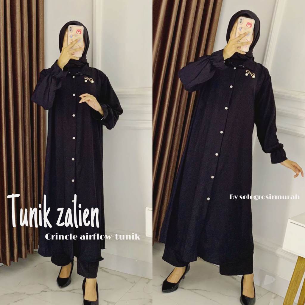 Zalien Tunik Long Crincle AIrflow LD 110cm