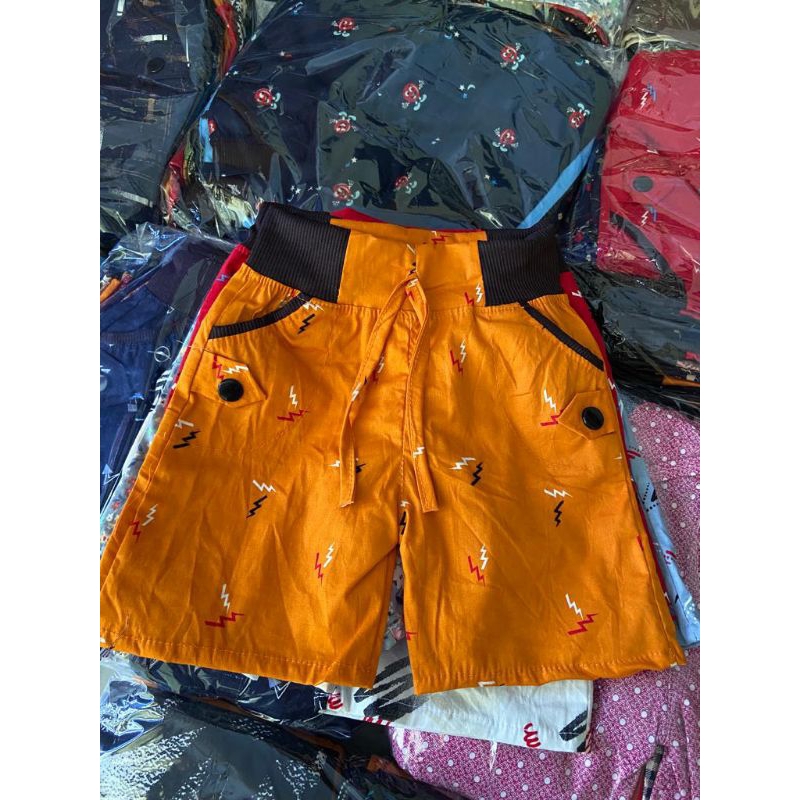 celana pendek anak/hotpen anak motif polos umur 1-4 tahun