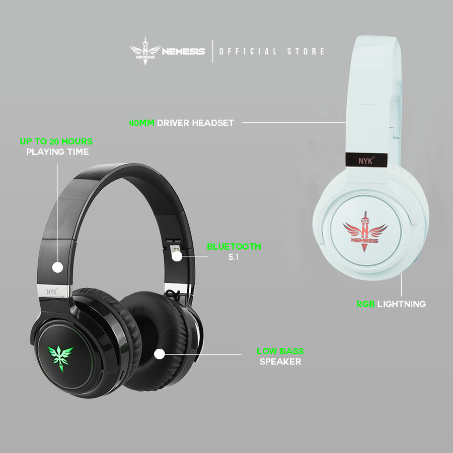 Headset Gaming Wireless NYK X800 Bluetooth