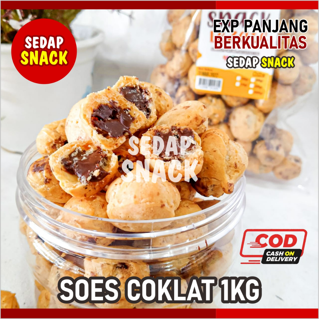 

Sedap Snack - Soes Coklat Kiloan 1kg Lumer Enak Murah/ Sus Coklat Kering Kiloan Sus Kering Isi Coklat GG