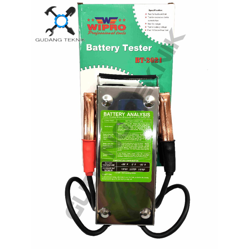 Battery Tester Digital BT2021 WIPRO / Tester Baterai Digital Alat Cek Aki ACCU Mobil Motor DIGITAL BT 2021 WIPRO