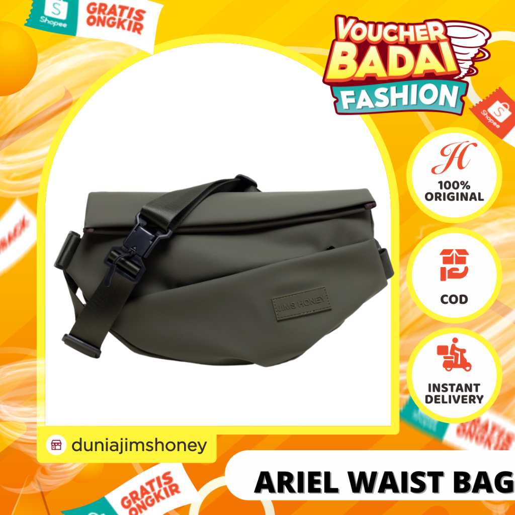 Jims Honey Ariel Waist Bag Tas Pinggang Selempang Wanita Pria Unisex