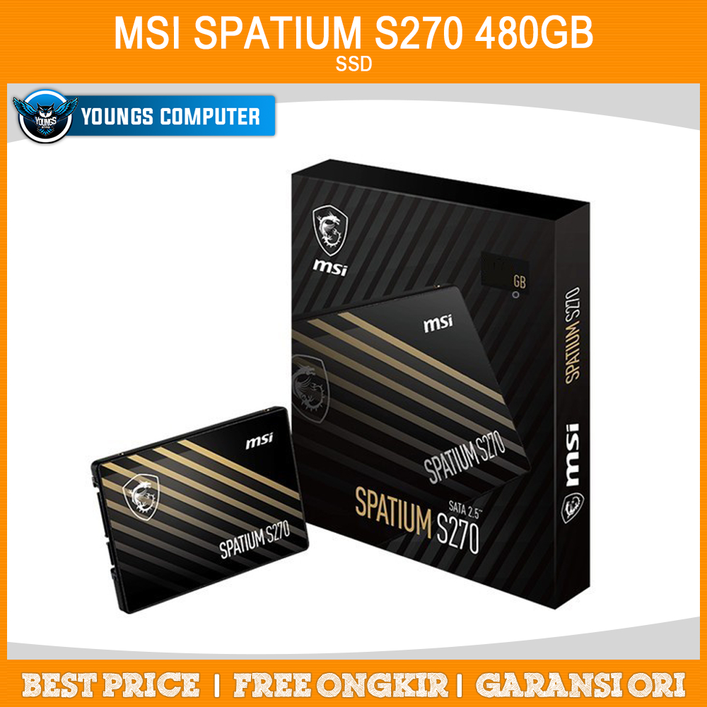 SSD MSI SPATIUM S270 480GB SATA 2.5&quot; - MSI SPATIUM S270 480GB 3D NAND