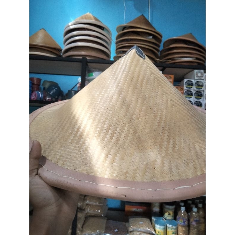 TOPI CAPING PETANI BESAR UKURAN 51 CM PLIPIT RAPI HALUS ASLI JOGJA